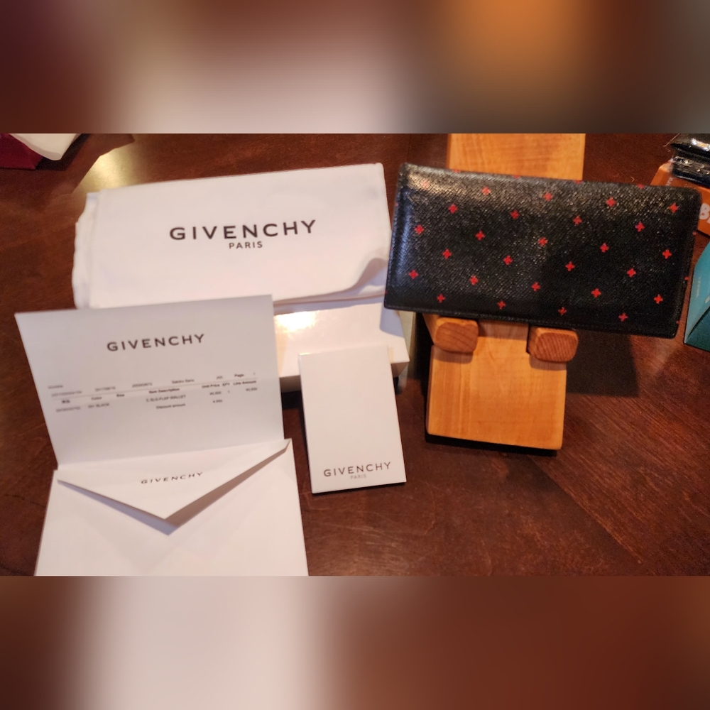 Givenchy Textured Black Leather Wallet
